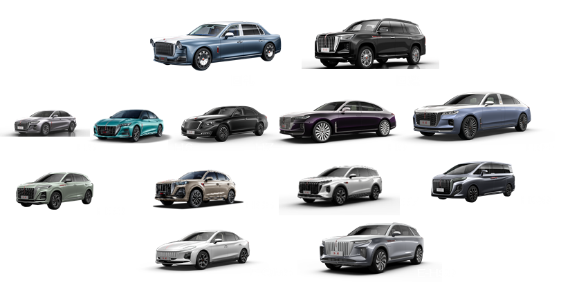 Модельный ряд Hongqi из презентации